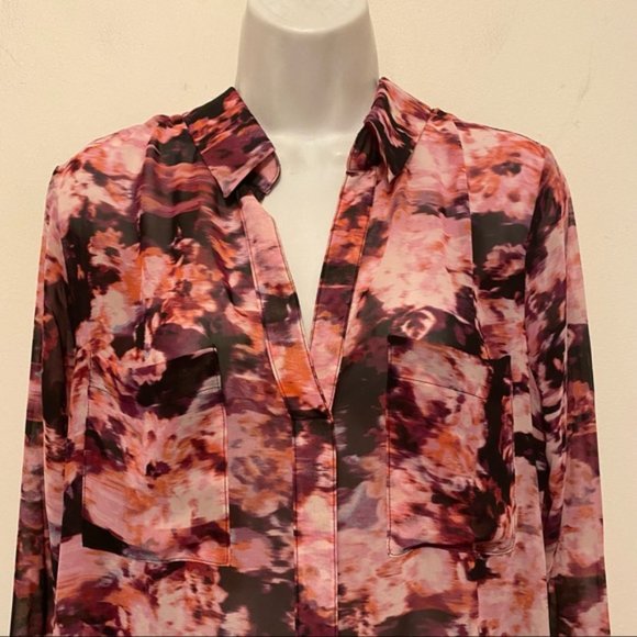 Robert Rodriguez Leslie Floral Popover Blouse Size Medium - Picture 5 of 11